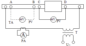 交流電壓降法測(cè)量接頭電阻比接線圖